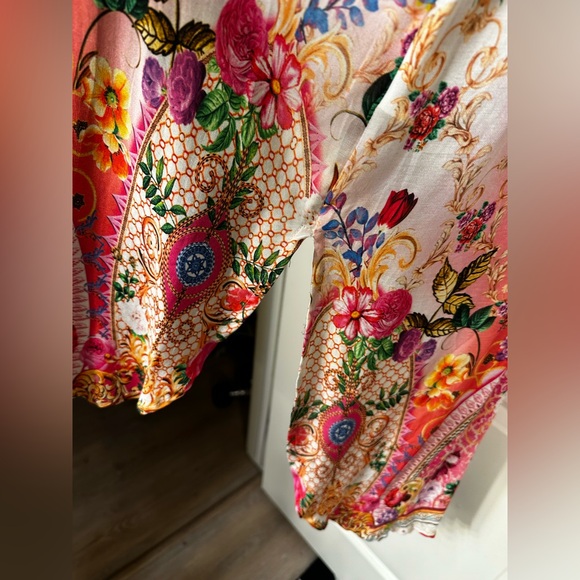 Aratta Floral Multicolor Kimono Goddess Dress - Picture 12 of 16